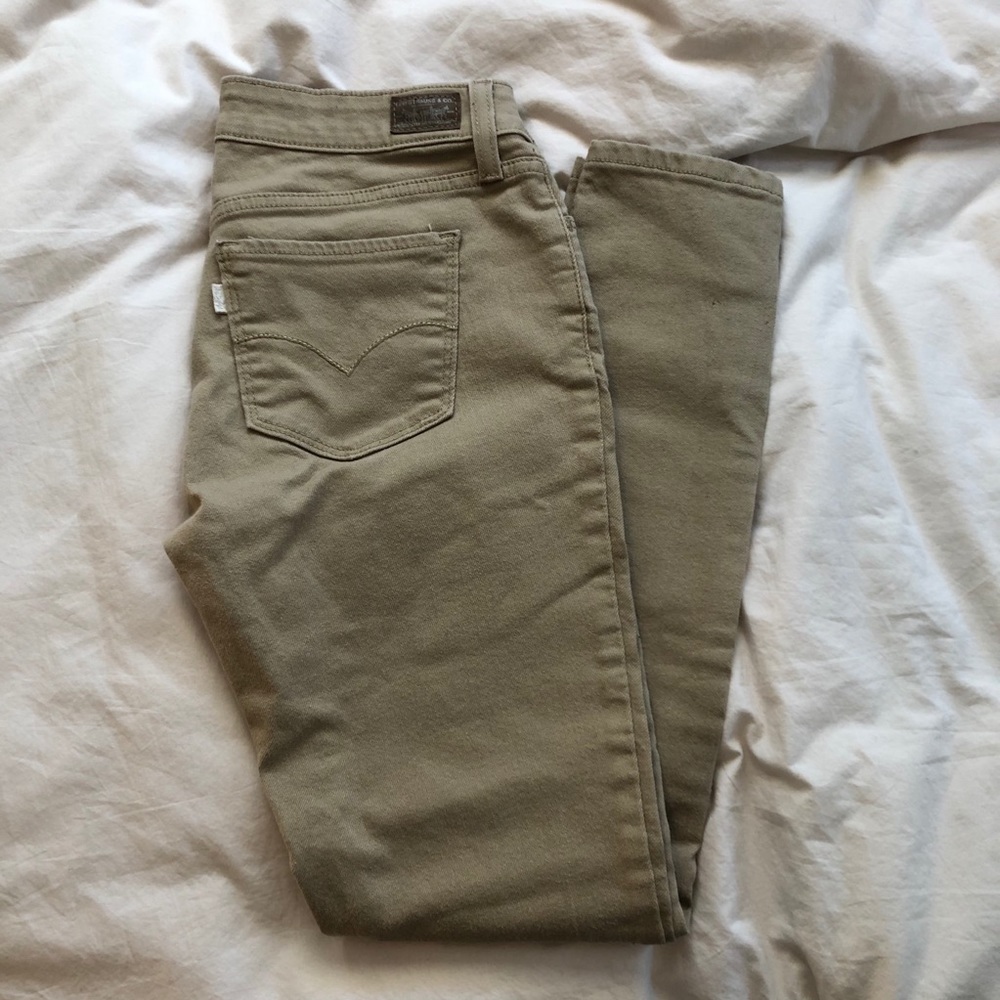 Levi's Beige Tan Khaki Jean Leggings‎